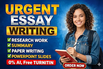 write urgent essays as an essay writer