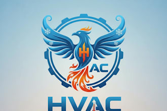 design a vintage hvac logo that blends classic craftsmanship with modern