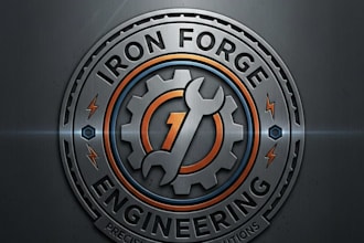 design a strong industrial logo for your business