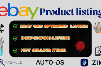 create ebay listing, ebay SEO listing ,ebay product listing