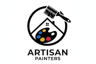 design a custom painter logo for your business or brand