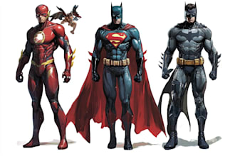 draw comic superhero pop art portrait