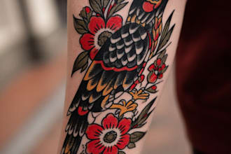 create a tattoo design of tattoo sleeve