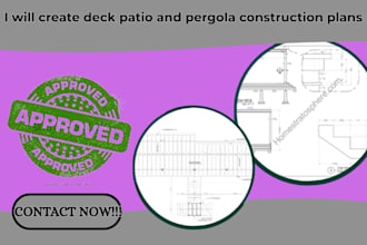 create deck patio and pergola construction plans