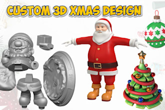 create custom stl resin 3d christmas ornament, snowflake xmas decor design