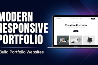 create a modern responsive portfolio website