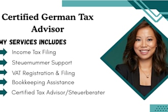your certified german tax advisor for vat, oss, elster and income tax filing