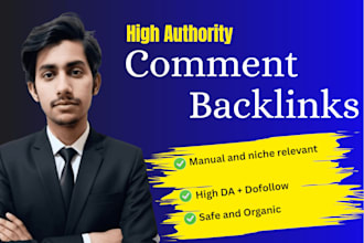 do 200 comment backlinks manual niche relevant safe