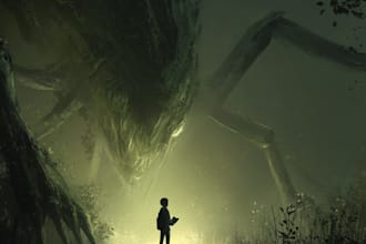 draw the landscape illustration or concept art