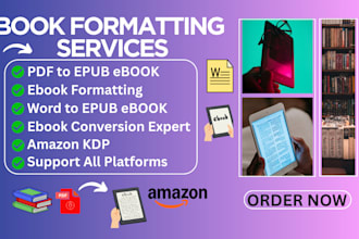 convert and format your PDF or word into epub