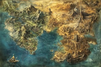 draw your book or fantasy map in photoshop