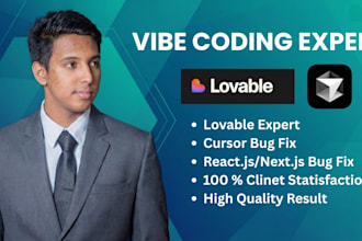 do vibe coding, fix bugs, solve problems in next, react, tailwind, typescript