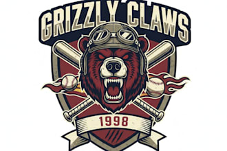 design a custom baseball logo for your team or brand