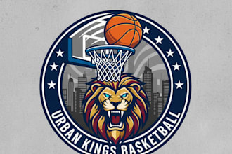 design a custom basketball logo for your team or brand