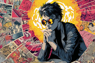 do retro comic art, poster, t shirt, character, vintage illustration