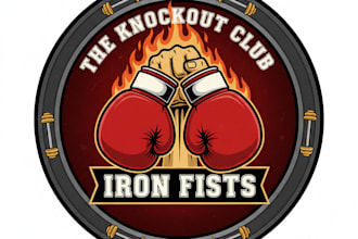 design a custom boxing logo for your team or brand