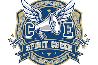 design a custom cheerleading logo for your team or brand