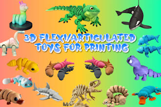sculpt and model 3d flexi toys and articulated for 3d printing