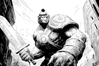 draw manga art or comic page illustration