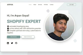 design shopify website, shopify dropshipping, shopify store