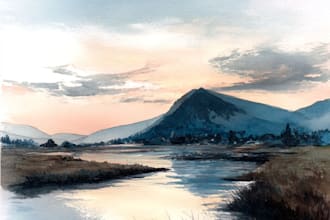 make watercolor landscape design