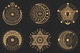 design unique sacred geometry or mystical or spiritual mandala logo