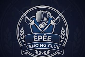 design a unique fencing logo for your team or brand
