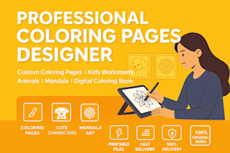 create coloring book pages for amazon KDP