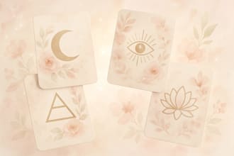 arcana, oracle card design with intuitive artwork custom spiritual deck creation