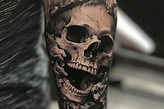 create an amazing custom tattoo design with my experience