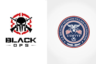 design modern military, armory, and tactical patch logo for you
