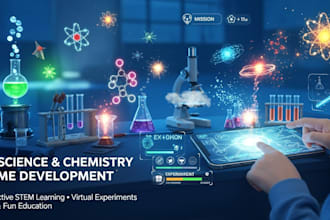 develop ar science experiment or chemistry adventure game for kids and students