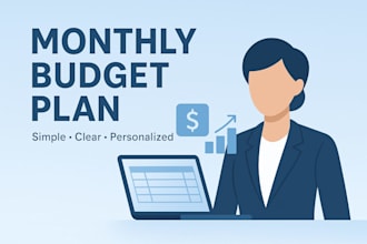 create a simple clear and personalized monthly budget plan