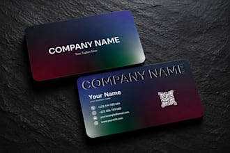 design modern business card or luxury business card with qr