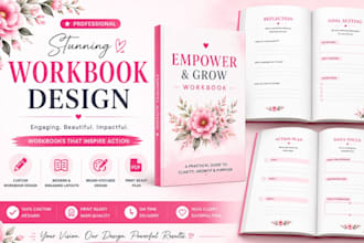 design workbook printable, journal canva editable planner, upload, fileable pdf