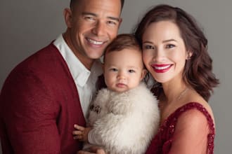 make a stunning christmas family portrait