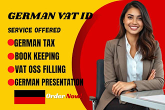 provide german vat, oss tax filing as your steuerberater via elster
