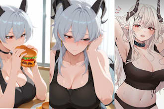 high quality anime characters with sfw or nsfw