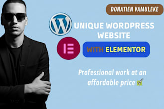 create a wordpress website with elementor