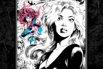 illustrate professional comic book  and graphic novel art
