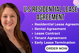 draft a custom US residential lease and early lease termination agreement