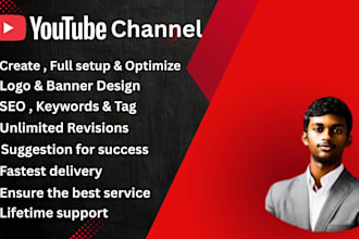 create and optimize a youtube channel professionally