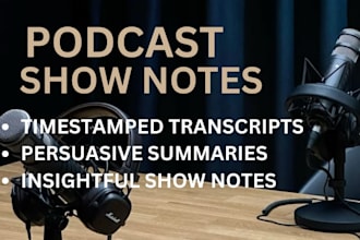 write professional podcast show notes that engage listeners within 24 hours