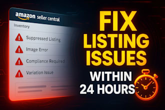 fix amazon listing issues, suppression and variations