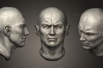 do 3d modeling character for 3d amine game model,for 3d sculpt modei,printing