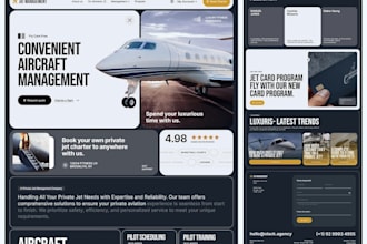 design aviation website aircraft private jet charter airline nasa rental website