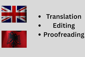 professionally edit and proofread your text in albanian or english