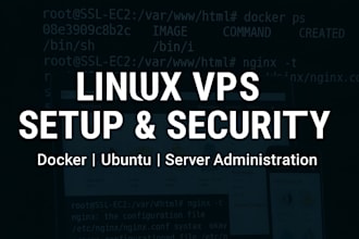 setup and configure linux vps server with docker and security