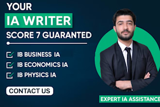 tutor you for ib business management ia, economics ia, physics ia and ee