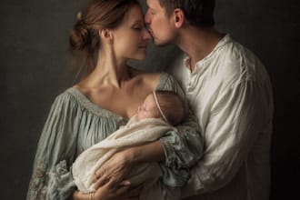 professionally retouch maternity, newborn and family portraits